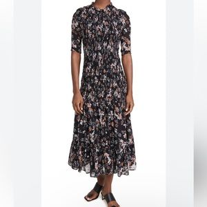 Veronica Beard Black Floral Dress